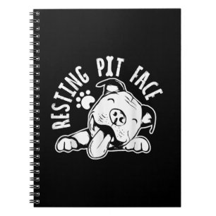 Resting Pit Face Funny Dog Pitbull Meme Notitieboek