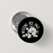 Resting Pit Face Funny Dog Pitbull Meme Ronde Button 3,2 Cm (Voorkant /achterkant)