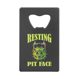 Resting Pit Face Kredietkaart Flessenopener