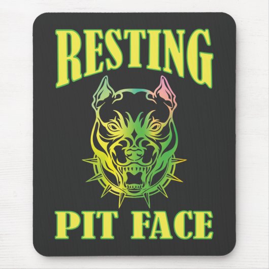 Resting Pit Face Muismat (Voorkant)