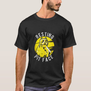 Resting Pit Face Pittie Pitbull Hond Eigenaar Pet T-shirt