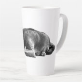 Resting Pitbull Mix Zwart-wit Mok (Rechterhoek)