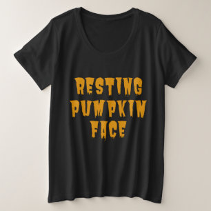 Resting Pumpkin Face - Funny Halloween 2022 Grote Maat T-shirt