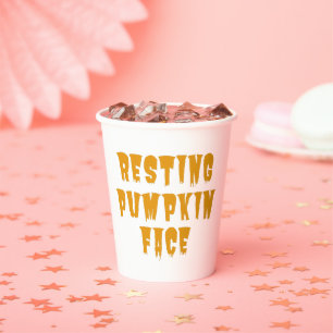 Resting Pumpkin Face - Funny Halloween 2022 Papieren Bekers