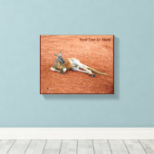Resting Red Kangaroo Buck Canvas Afdruk (Insitu (Houten vloer))