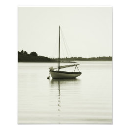 Resting Sloop in Menemsha Pond, Martha's wijntuin Foto Afdruk