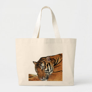 Resting Tiger Grote Tote Bag