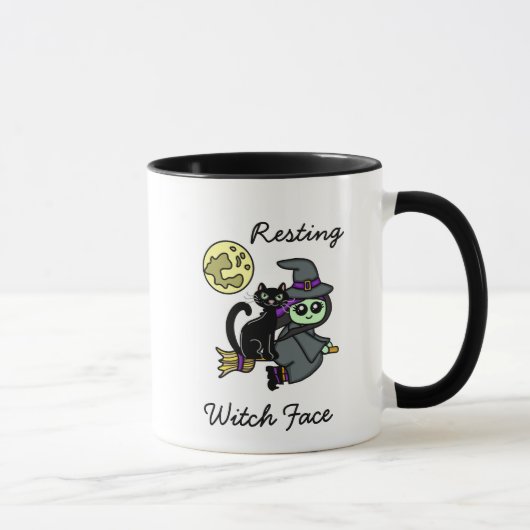 Resting Witch Face Funny Halloween Mok (Rechts)