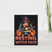Resting Witch Face Funny Sarcastic Halloween Rude Kaart (Voorkant)