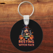 Resting Witch Face Funny Sarcastic Halloween Rude Sleutelhanger (Voorkant)
