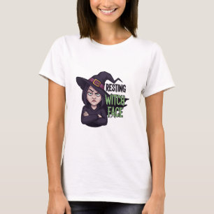 Resting Witch Face Grappig Halloween T-shirt