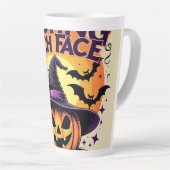 Resting Witch Face - Grappige Halloween pompoen Latte Mok (Rechterhoek)
