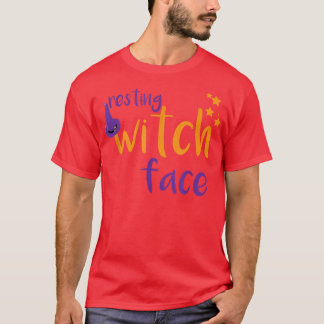 Resting Witch Face Halloween T-shirt