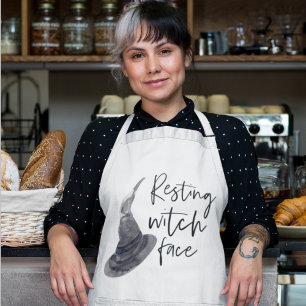 Resting Witch Face Happy Halloween Fun Quote Schort