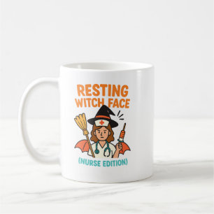 "Resting Witch Face – Nurse Edition" Halloween Mok
