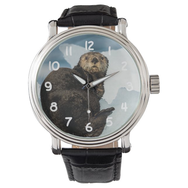 Resting Zee Otter Horloge (Voorkant)