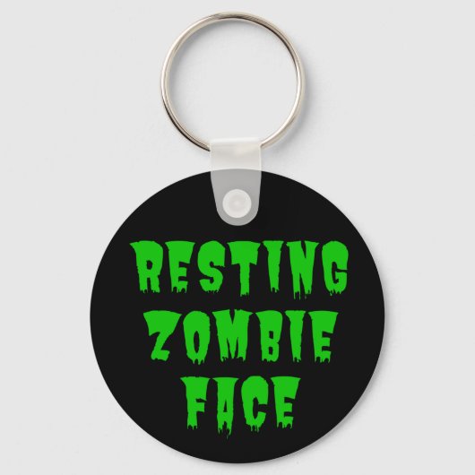 Resting Zombie Face - Funny Halloween 2022 Sleutelhanger (Voorkant)