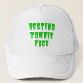 Resting Zombie Face - Funny Halloween 2022 Trucker Pet (Voorkant)