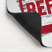 Restitutiestempel op het belastingformulier 1040 muismat (Hoek)