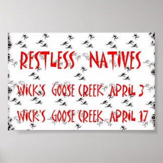 Restless Natives op Wick's Pizza, april 2004 Poster