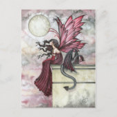 Restless Ruby Fairy en Dragon Briefkaart (Voorkant)