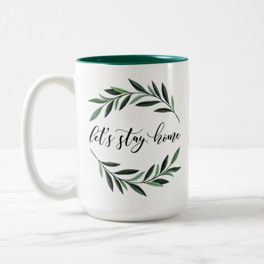 Restons à la maison Mug au café (Gauche)