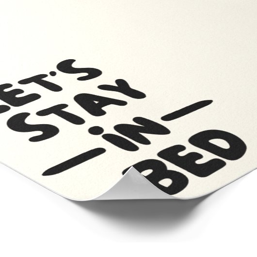 Restons au lit | Impression de la décoration de la (Coin)