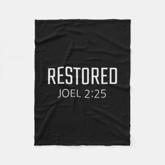 Restored - Joel 2_25 Bible Religious Verse  Fleece Deken (Voorkant)