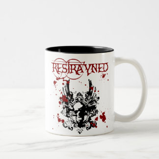 Restrayde Logo BloodSplatter Tweekleurige Koffiemok