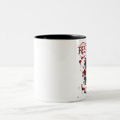 Restrayde Logo BloodSplatter Tweekleurige Koffiemok (Center)