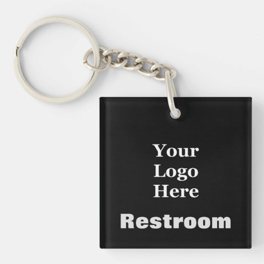 Restroom Black Uw Logo hier Sleutelhanger (voorkant)