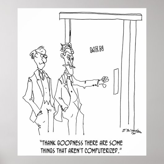 Restroom Cartoon 1306 Poster (Voorkant)