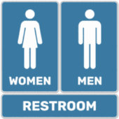 Restroom Sign Sticker Set (Voorkant)