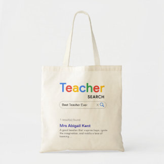 Resultaat van zoekmachine beste leraar ooit Canvas Tote Bag