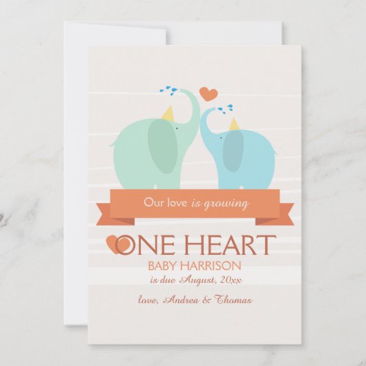 Résultat de notre amour Faire-part de grossesse (Devant)