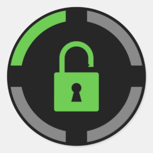 Resultaten niet vergrendeld ronde sticker