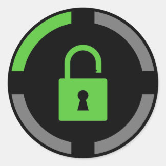 Resultaten niet vergrendeld ronde sticker