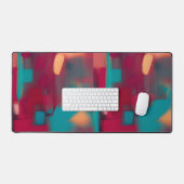 Résumé abstrait rouge et sarcelle (Clavier et souris)