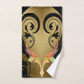 Résumé avec Gold, argent, Marble Texture (Serviette à main)