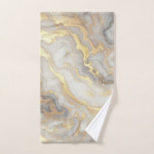 Résumé avec Gold, argent, Marble Texture (Serviette à main)