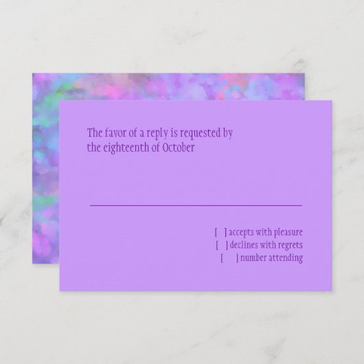 Résumé Bat mitzvah de conception RSVP (Devant / Derrière)