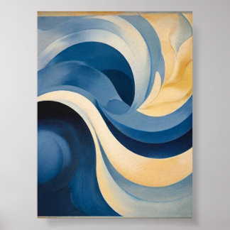 Résumé Bleu par Georgia O'Keeffe Poster Wall a