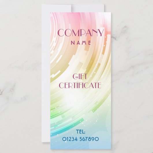 Résumé Carte en rack/certificat cadeau de concepti (Devant)