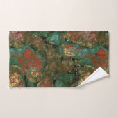 Résumé de pierre rouge, noire et turquoise (Serviette à main)