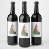 Résumé Étiquette géométrique de vin d'arbre de Noë (Bouteilles)
