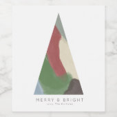 Résumé Étiquette géométrique de vin d'arbre de Noë (Étiquettes simples)