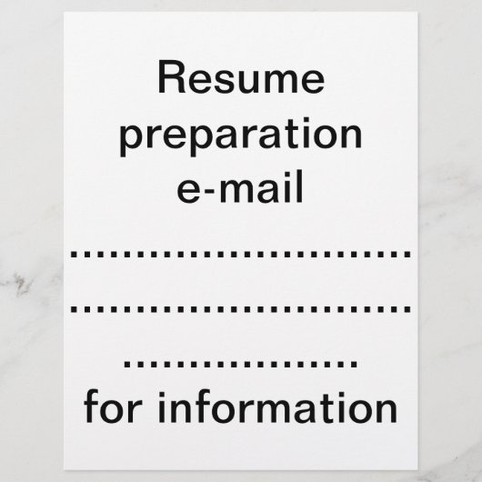 Resume flyer (Voorkant)