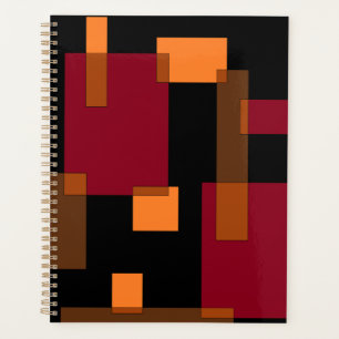 Résumé géométrique Rouge Orange Brown Noir