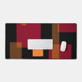Résumé géométrique Rouge Orange Brown Noir (Clavier et souris)