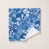 Résumé graphique en points bleus (Gant de toilette)